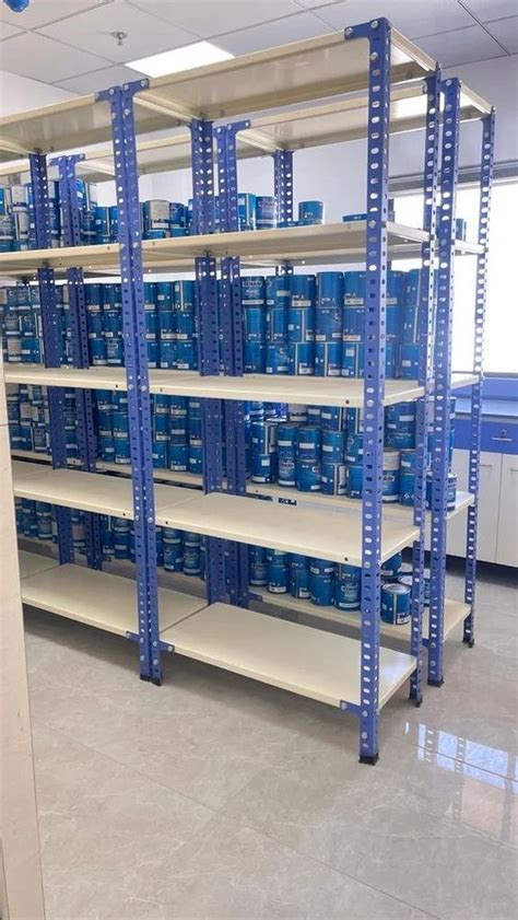 Mild Steel Ms Slotted Angle Storage Rack Load Per Layer 100 Kg At