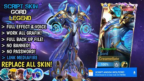 NEW Script Skin Gord Legend No Password Mediafire Full Effect