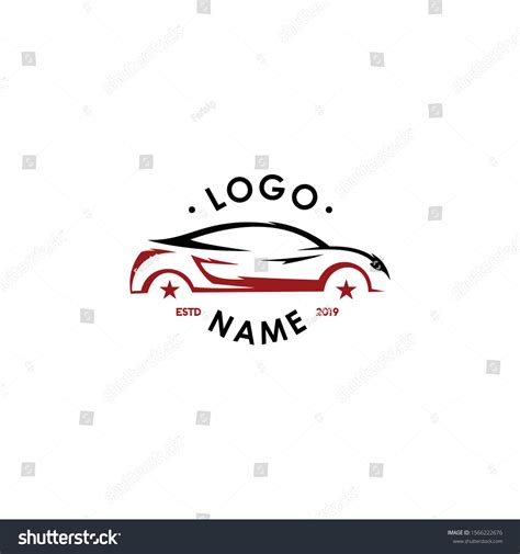 Simple Car Logo Vector Line Art Stock Vector (Royalty Free) 1566222676 ...