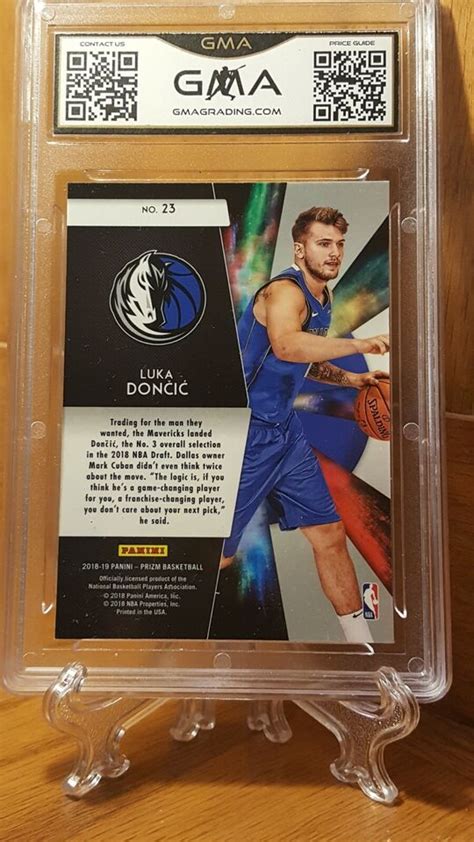 2018 19 Panini Prizm Freshman Phenoms Rookie Luka Doncic 23 GMA Gem