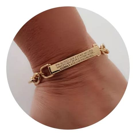 Pulseira Feminina Pai Nosso Ajust Vel Parcelamento Sem Juros