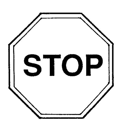 Black And White Stop Sign - ClipArt Best