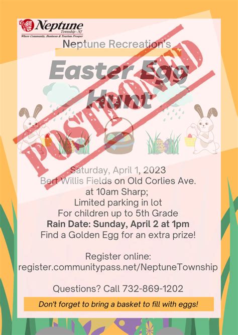 Neptune Recreation Easter Egg Hunt Neptune Township