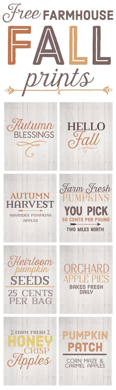 Free Fall Printables Farmhouse