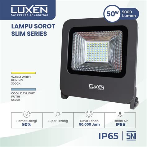 Jual Luxen Led Floodlight Slim Series Watt Shopee Indonesia