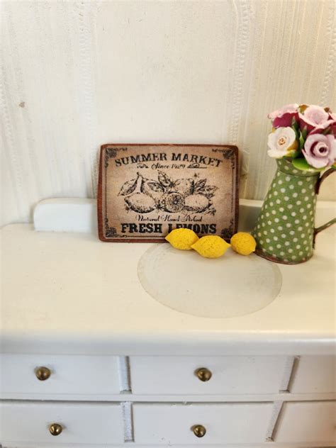 Dollhouse Sign, Miniature Signs, Farmhouse Sign, Dollhouse Accessories ...