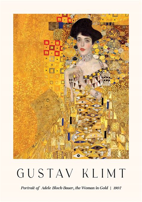 Plakat X A Gustav Klimt Portret Kobiety Reprodukcja Boho