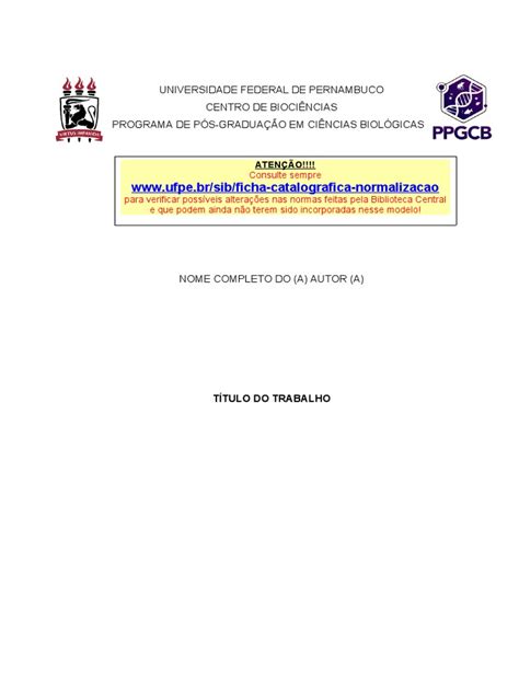 Modelo de Dissertação Ou Tese - Versão Word | PDF