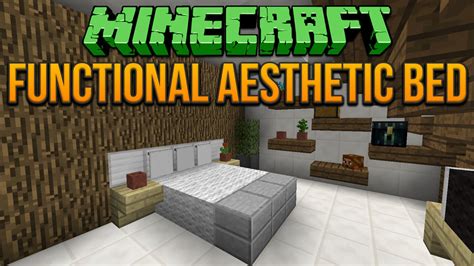 Minecraft Functional Aesthetic Bed Tutorial Youtube