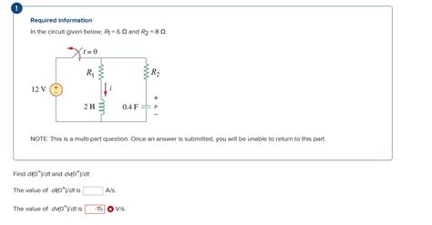 Solved Required Information In The Circuit Given Below Chegg