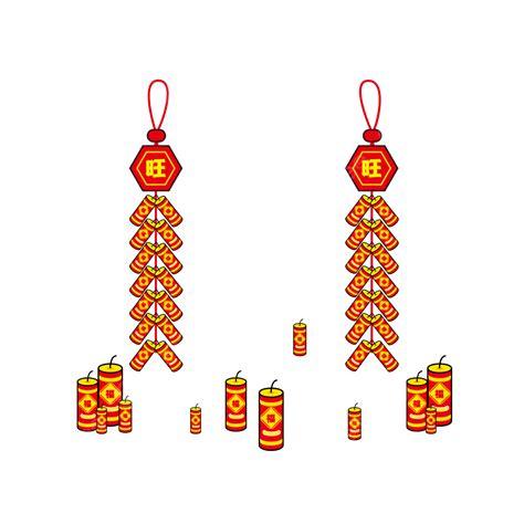 Firecracker Spring Festival Hand Drawn Vector Spring Firecracker