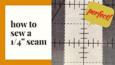 How To Sew A Perfect Scant 1 4 Seam Every Time Youtube