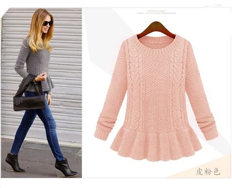 New Arrival Autumn Fashion Vintage Skirt Twist O Neck Sweater Female