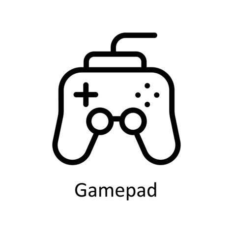 Gamepad Vektor Gliederung Symbole Einfach Lager Illustration Lager