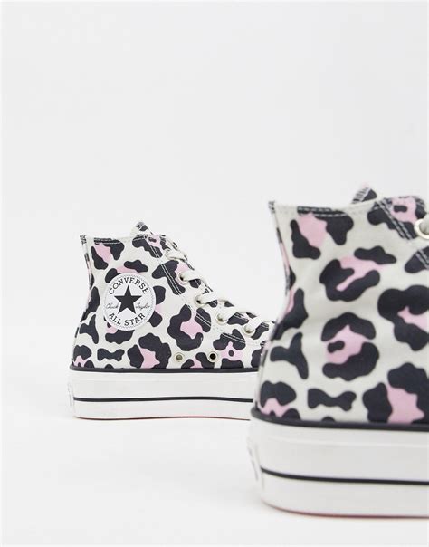 Converse Rubber Chuck Taylor Hi Lift Platform Pink Leopard Print