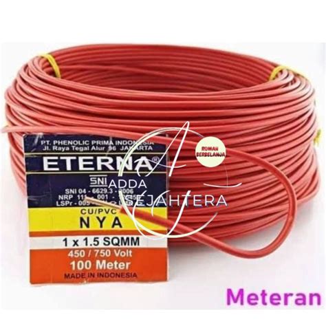 Jual Kabel Listrik Tembaga Tunggal Satu ETERNA 1x1 5 1 5mm SNI