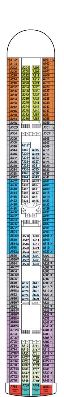 Azura Deck plan & cabin plan on full screen