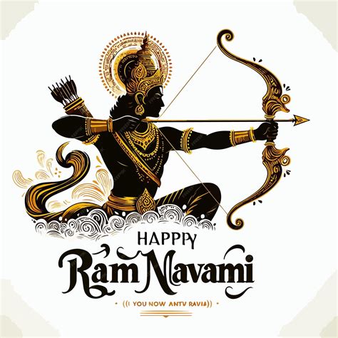 Premium Vector Lord Shri Ram Navami Festival Wishes Background Hindu God Rama