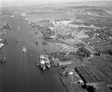 View of Jarrow looking east, 1957 | Aerial view, Aerial, Tyne and wear