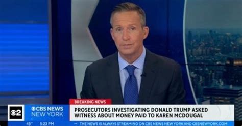 Prosecutors Investigating Trump Asked About Karen Mcdougal Cbs New York