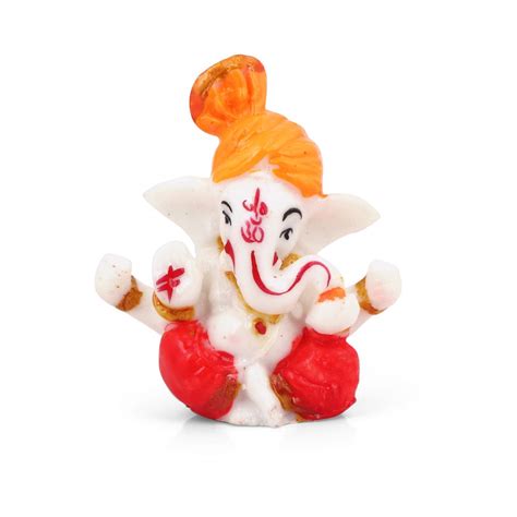 Buy Lelsyi Exclusive Marble Car Ganesha Idols For Dashboard Small