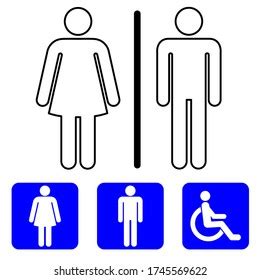 Sign Icon Male Female Toilet Vector Stock Vector Royalty Free