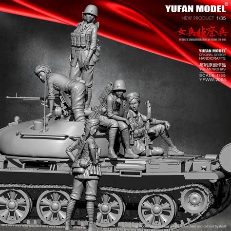 Resin Figure Kits Yufan Model Female Scout Model Self Assembled