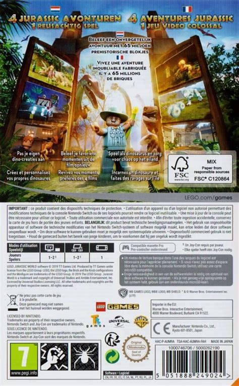 Lego Jurassic World Cover Or Packaging Material Mobygames