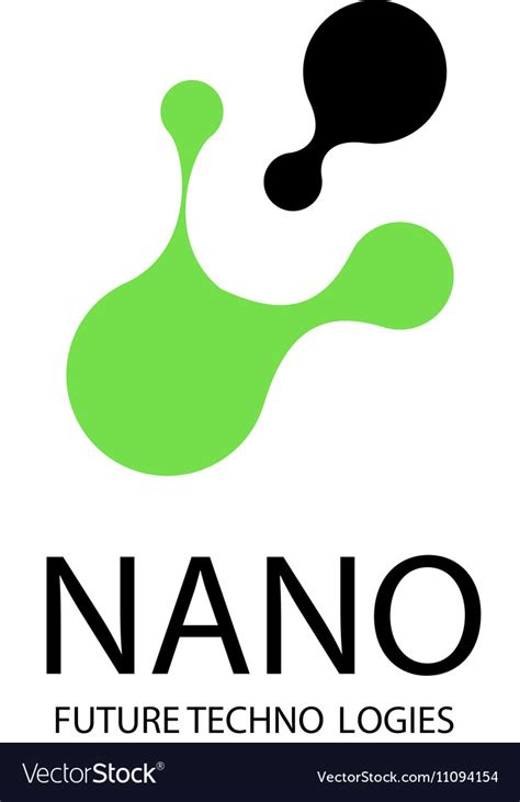 Nano Logo Nanotechnologie Template Design Vektorbild