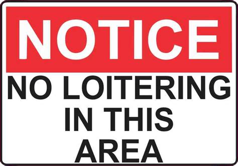 No Loitering Signs Printable