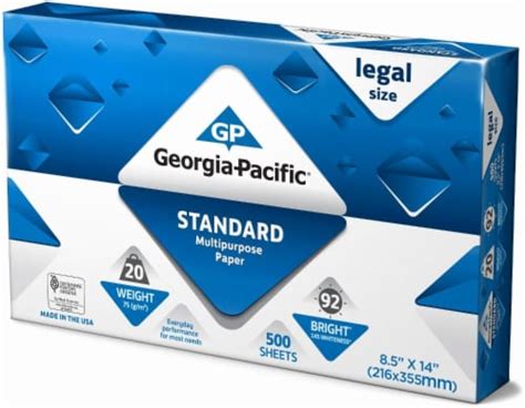 Georgia-Pacific 20 lb Legal Size Copy Paper - 500 Sheet, 8.5 x 14 in - Fred Meyer