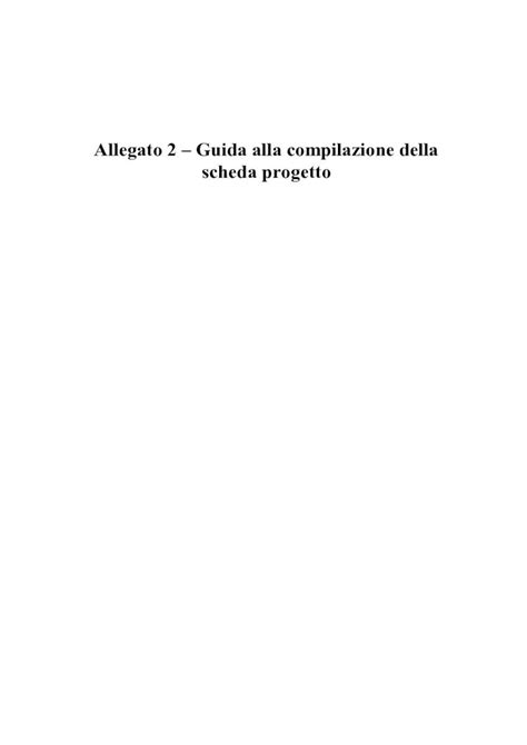 PDF 4 Allegato 2 Guida Alla Compilazione Della Scheda Progetto