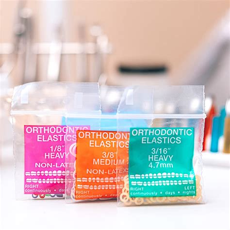 Orthodontic Elastics 3 8 Inch Medium 4 5oz 500 Pack Intraoral Elastic