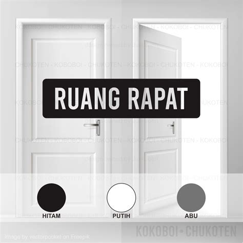 Jual Stiker Pintu Ruang Rapat Kantor Restoran Cafe Door Sign Stiker