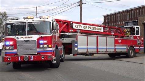 Paterson Fire Department Engine Ladder Battalion Responding