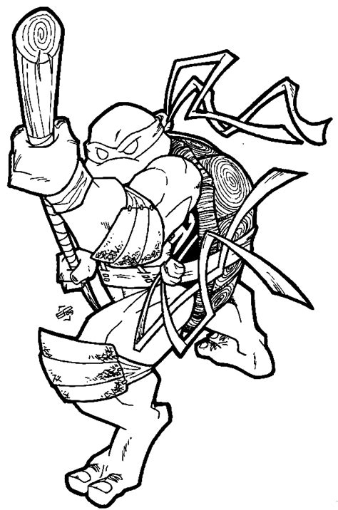 Donatello Ninja Turtles Coloring Page Free Printable Coloring Pages