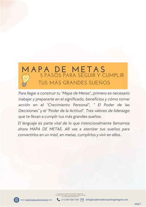 Ebook Mapa De Metas Academia De Coaching