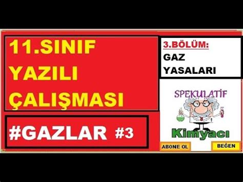 AYT Kimya GAZLAR 3 Gaz yasaları YouTube