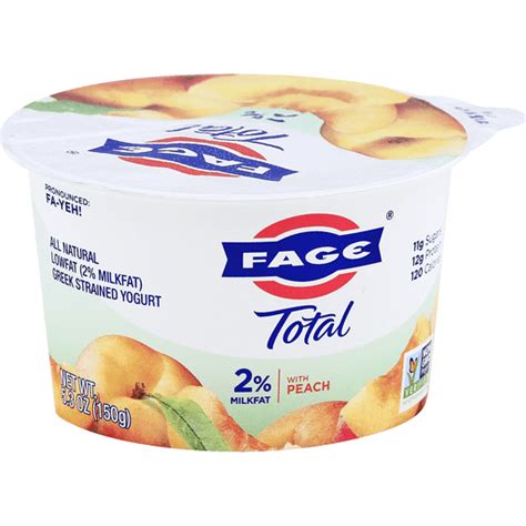 Fage Total Yogurt Greek Lowfat Strained With Peach Dairy Save