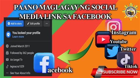 Paano Maglagay Ng Social Media Link Sa Facebook Facebook Page Updated