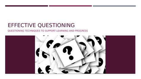 Effective Questioning Cpd Teaching Resources