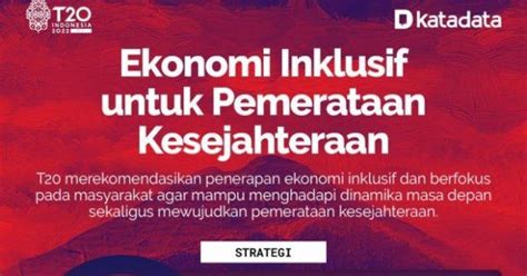 Ekonomi Inklusif Untuk Pemerataan Kesejahteraan Infografik Katadata