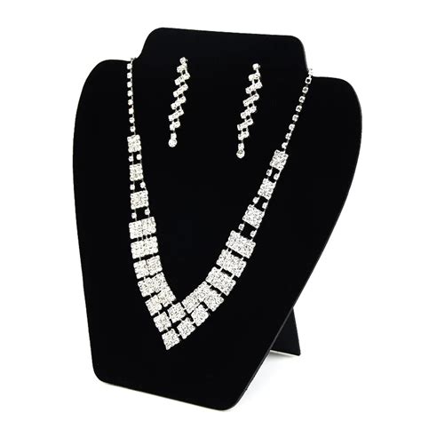 Black Velvet Necklace Display Shelf Pendant Exhibition Stand Fashion