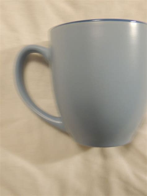 Vintage Corelle Stoneware Mugs Light Blue Off