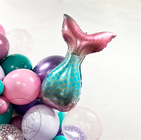 Mermaid Tail Birthday Balloon Garland Arch DIY Kit Mermaid Etsy