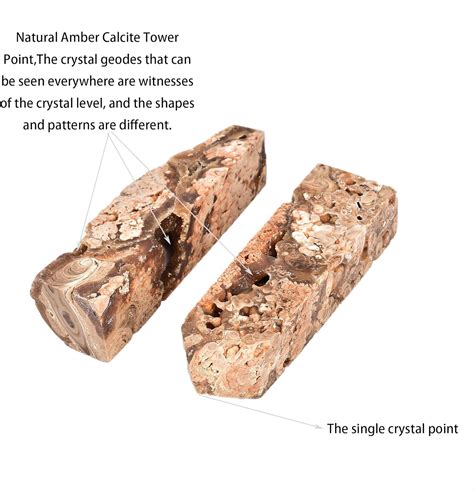 Jic Gem Torre De Calcita Mbar Grande Varita De Cristal Curativo Geoda