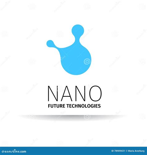 Nano Logo Nanotechnology Template Design Of Logotype Vector