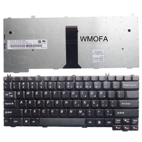 Us Steel Plate Black New English Replace Laptop Keyboard For Lenovo