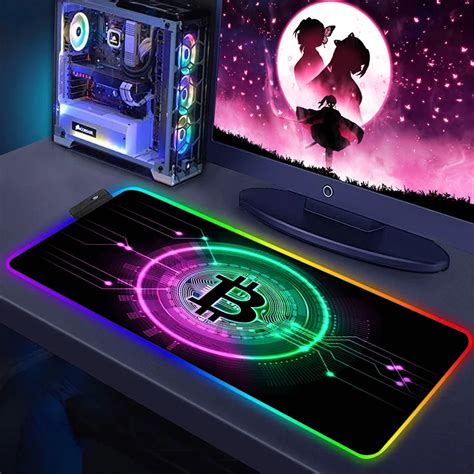 Laptopy do gier podkładka pod mysz Bitcoin Anime dywan Mause