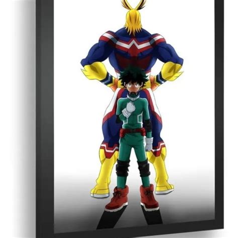 Quadro Emoldurado Poste Boku No Hero Plus Ultra All Migth Elo